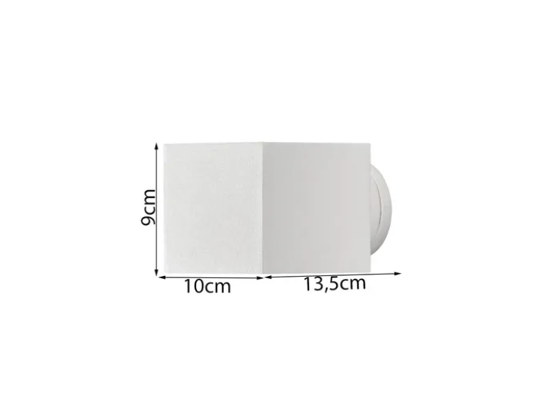 LED Außenwandleuchte eckiger Wandspot Up-Down, Höhe 9cm, Weiß