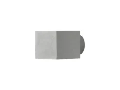 LED Außenwandleuchte eckiger Wandspot Up-Down, Höhe 9cm, Grau