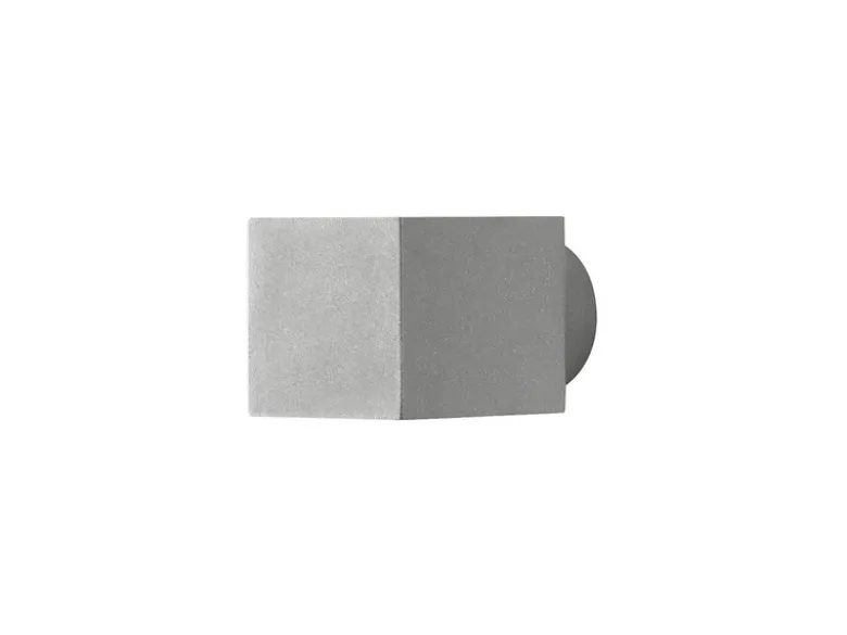 LED Außenwandleuchte eckiger Wandspot Up-Down, Höhe 9cm, Grau