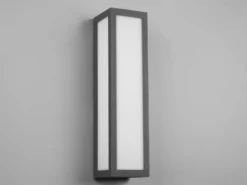 LED Außenwandleuchte eckig 2er Set in Anthrazit, Höhe 36cm, IP54