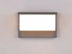 LED Außenwandleuchte 2er SET in Anthrazit & Weiß, Breite 23cm