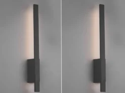 LED Außenwandleuchte 2er Set in Anthrazit - indirekte Wandbeleuchtung