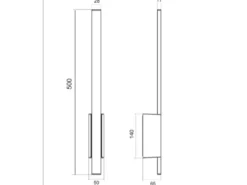LED Außenwandleuchte 2er Set in Anthrazit - indirekte Wandbeleuchtung