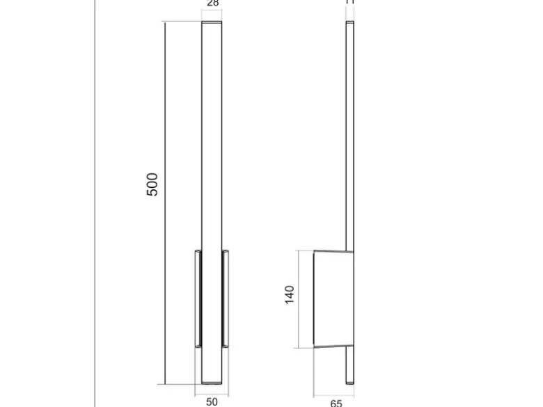 LED Außenwandleuchte 2er Set in Anthrazit - indirekte Wandbeleuchtung