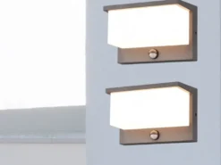 LED Außenwandleuchte 2er SET mit Bewegungsmelder, Breite 23cm