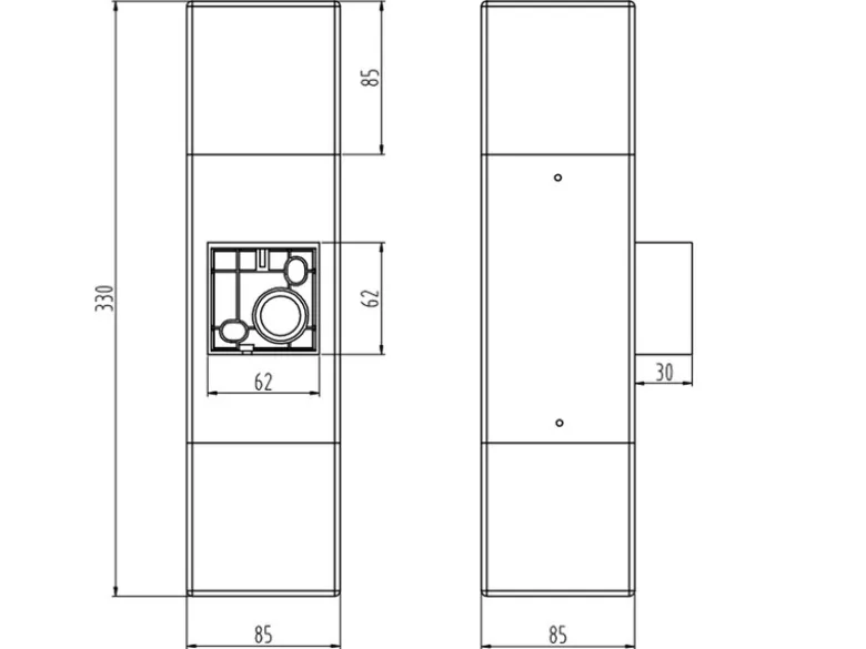 LED Außenwandleuchte 2er Set Up & Down Light Anthrazit - Außenbeleuchtung Haus