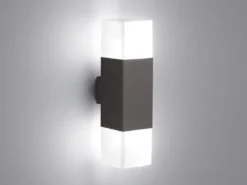 LED Außenwandleuchte 2er Set Up & Down Light Anthrazit - Außenbeleuchtung Haus