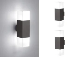 LED Außenwandleuchte 2er Set Up & Down Light Anthrazit - Außenbeleuchtung Haus