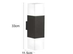 LED Außenwandleuchte 2er Set Up & Down Light Anthrazit - Außenbeleuchtung Haus