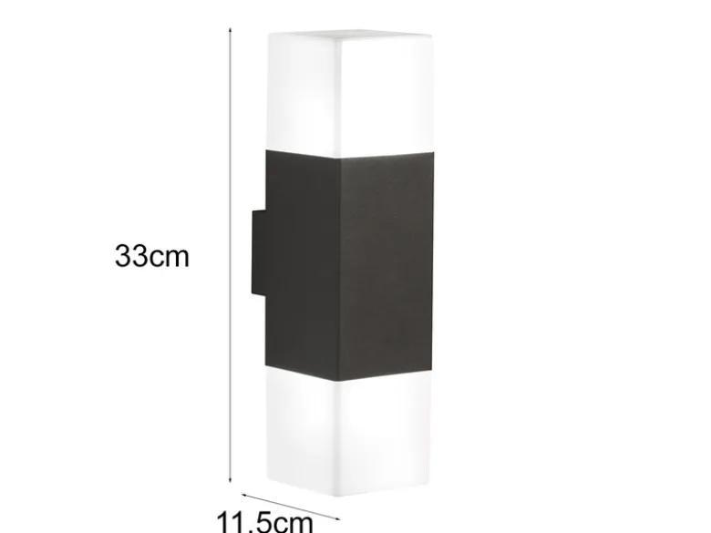 LED Außenwandleuchte 2er Set Up & Down Light Anthrazit - Außenbeleuchtung Haus
