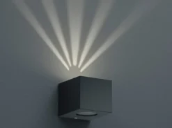 LED Außenwandleuchte 2er Set Up and Down Light eckig in Schwarz