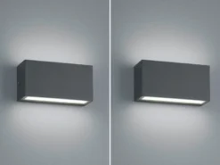 LED Außenwandleuchte 2er Set Up- & Down Light in Anthrazit