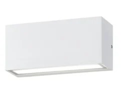 LED Außenwandleuchte 2er Set Up- & Down Light in Weiß matt