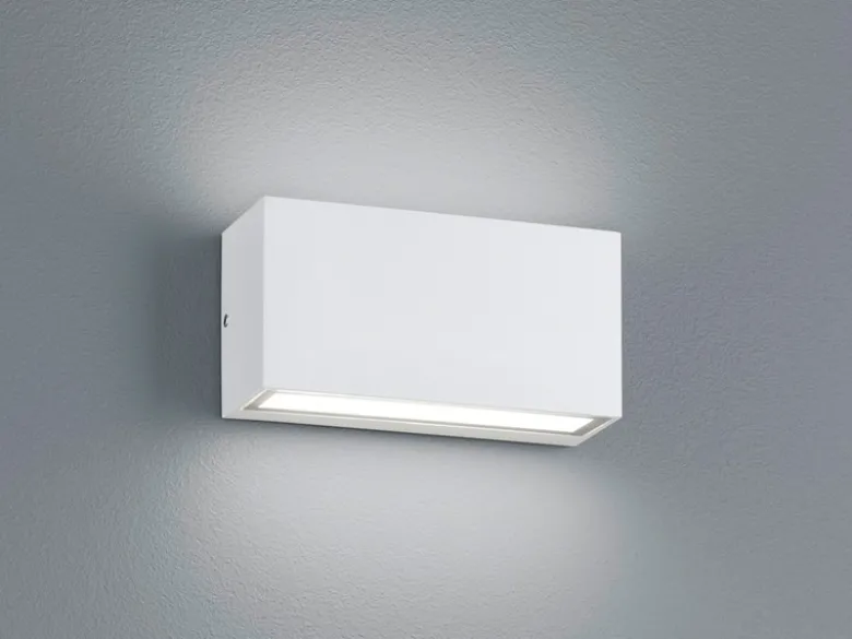 LED Außenwandleuchte 2er Set Up- & Down Light in Weiß matt