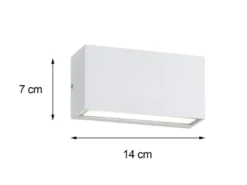 LED Außenwandleuchte 2er Set Up- & Down Light in Weiß matt