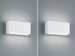 LED Außenwandleuchte 2er Set Up- & Down Light in Weiß matt