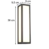 LED Außenwandleuchte FUERTE eckig in Anthrazit, Höhe 36cm, IP54
