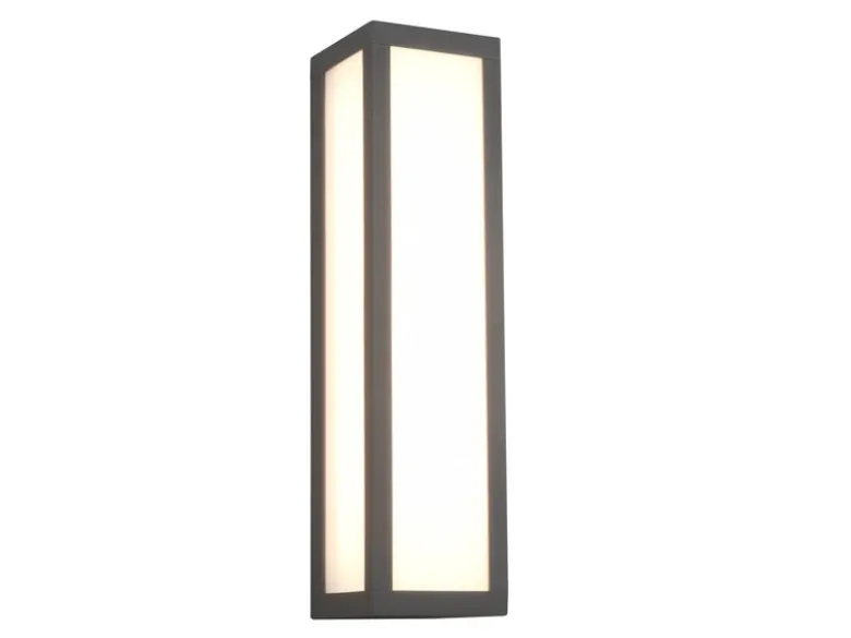 LED Außenwandleuchte FUERTE eckig in Anthrazit, Höhe 36cm, IP54