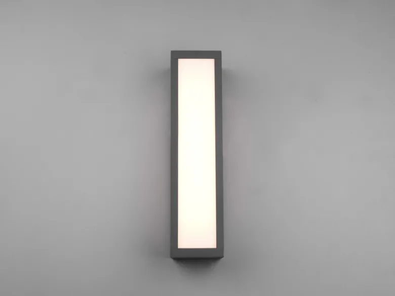 LED Außenwandleuchte FUERTE eckig in Anthrazit, Höhe 36cm, IP54
