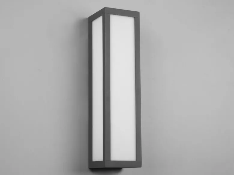 LED Außenwandleuchte FUERTE eckig in Anthrazit, Höhe 36cm, IP54