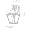 LED Außenwandleuchte große Landhausstil Hängelaterne, Höhe 42cm