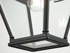 LED Außenwandleuchte große Landhausstil Hängelaterne, Höhe 42cm