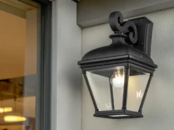LED Außenwandleuchte große Landhausstil Hängelaterne, Höhe 42cm