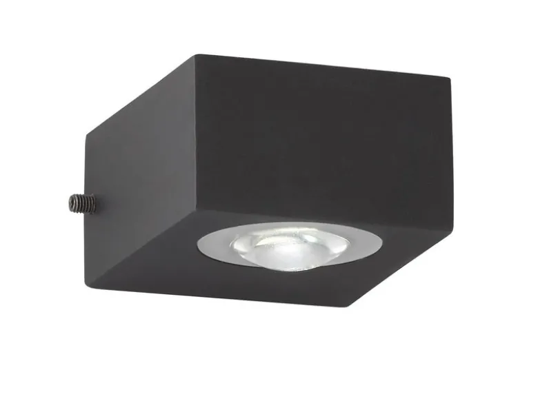 LED Außenwandleuchte HELSINKI Schwarz Up and Down, Breite 8cm