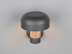LED Außenwandleuchte Holzoptik mit Bewegungsmelder, Höhe 24cm