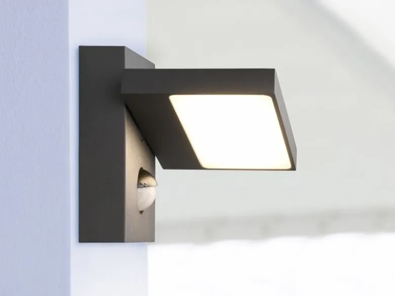 LED Außenwandleuchte HORTON schwenkbar mit Bewegungsmelder