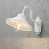 LED Außenwandleuchte im Landhausstil Aluminium Weiß, Höhe 30cm