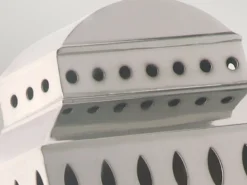 LED Außenwandleuchte im Landhausstil, Silber Höhe 37,5cm