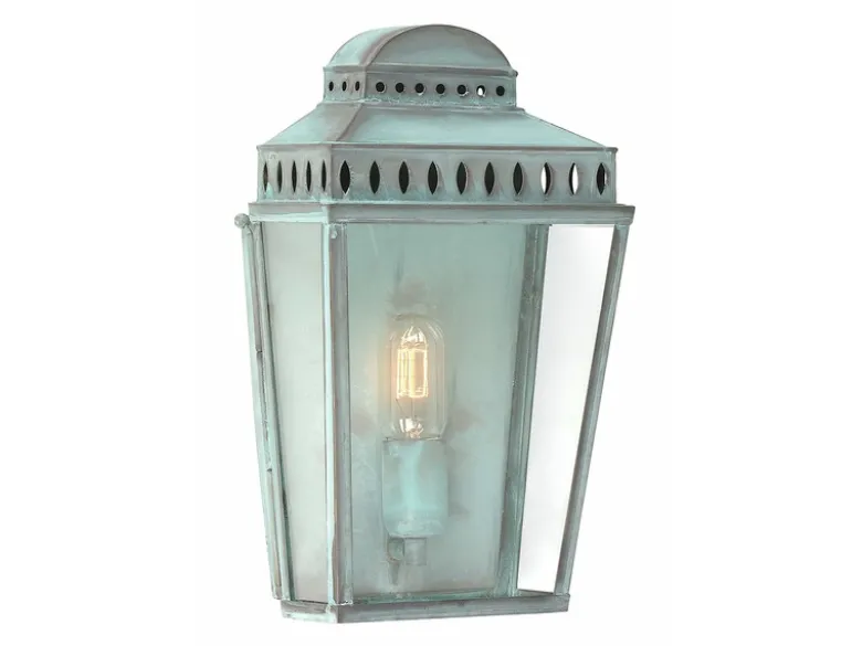 LED Außenwandleuchte im Landhausstil mit Patina, Höhe 37,5cm