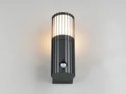 LED Außenwandleuchte in Anthrazit mit Bewegungsmelder, Höhe 23,5cm