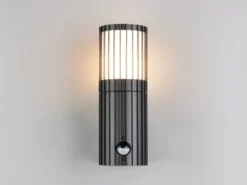 LED Außenwandleuchte in Anthrazit mit Bewegungsmelder, Höhe 23,5cm