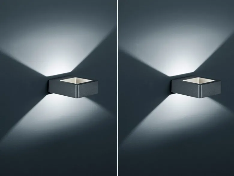 LED Außenwandleuchte in Anthrazit - 2er SET Außenbeleuchtung für Haus & Garten