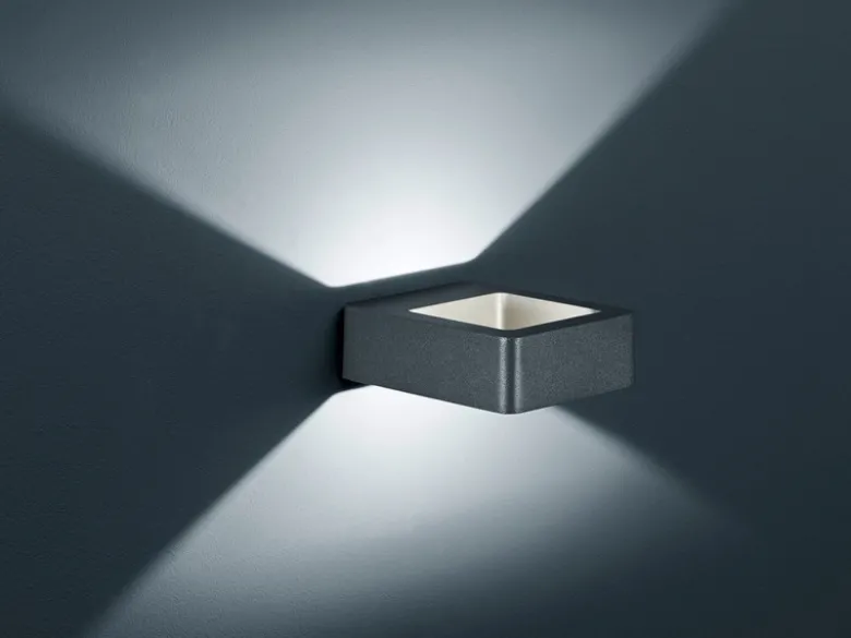 LED Außenwandleuchte in Anthrazit - 2er SET Außenbeleuchtung für Haus & Garten