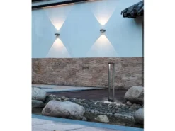 LED Außenwandleuchte in Anthrazit - 2er SET Außenbeleuchtung für Haus & Garten