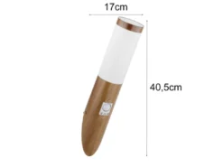LED Außenwandleuchte in Holzoptik mit Bewegungsmelder, Höhe 40,5cm