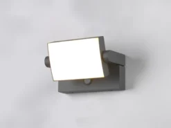 LED Außenwandleuchte KANSAS ALU in Anthrazit mit Bewegungsmelder, Breite 20cm