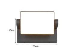 LED Außenwandleuchte KANSAS aus Aluminium in Anthrazit, Breite 20cm