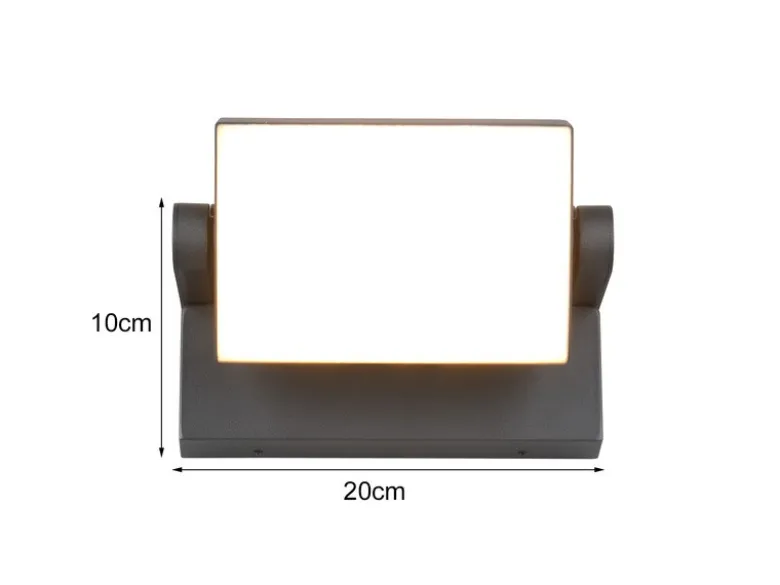 LED Außenwandleuchte KANSAS aus Aluminium in Anthrazit, Breite 20cm