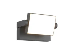 LED Außenwandleuchte KANSAS aus Aluminium in Anthrazit, Breite 20cm