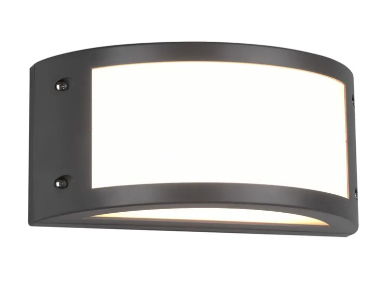 LED Außenwandleuchte KENDAL halbrund in Anthrazit, Breite 24,8 cm