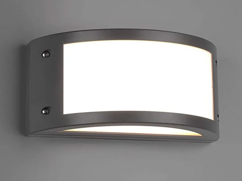 LED Außenwandleuchte KENDAL halbrund in Anthrazit, Breite 24,8 cm