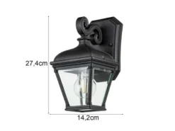LED Außenwandleuchte kleine Landhausstil Hängelaterne, Höhe 27,5cm