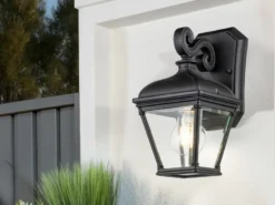 LED Außenwandleuchte kleine Landhausstil Hängelaterne, Höhe 27,5cm