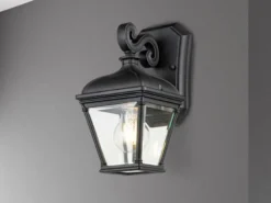 LED Außenwandleuchte kleine Landhausstil Hängelaterne, Höhe 27,5cm