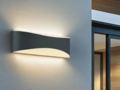 LED Außenwandleuchte KONDA in Anthrazit mit Up- & Downbeleuchtung, IP65