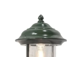 LED Außenwandleuchte Landhausstil Laterne stehend, Grün, Höhe 43cm